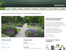 Tablet Screenshot of danskekirkegaarde.dk